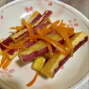 お弁当のおかず★人参と薩摩芋の塩きんぴら